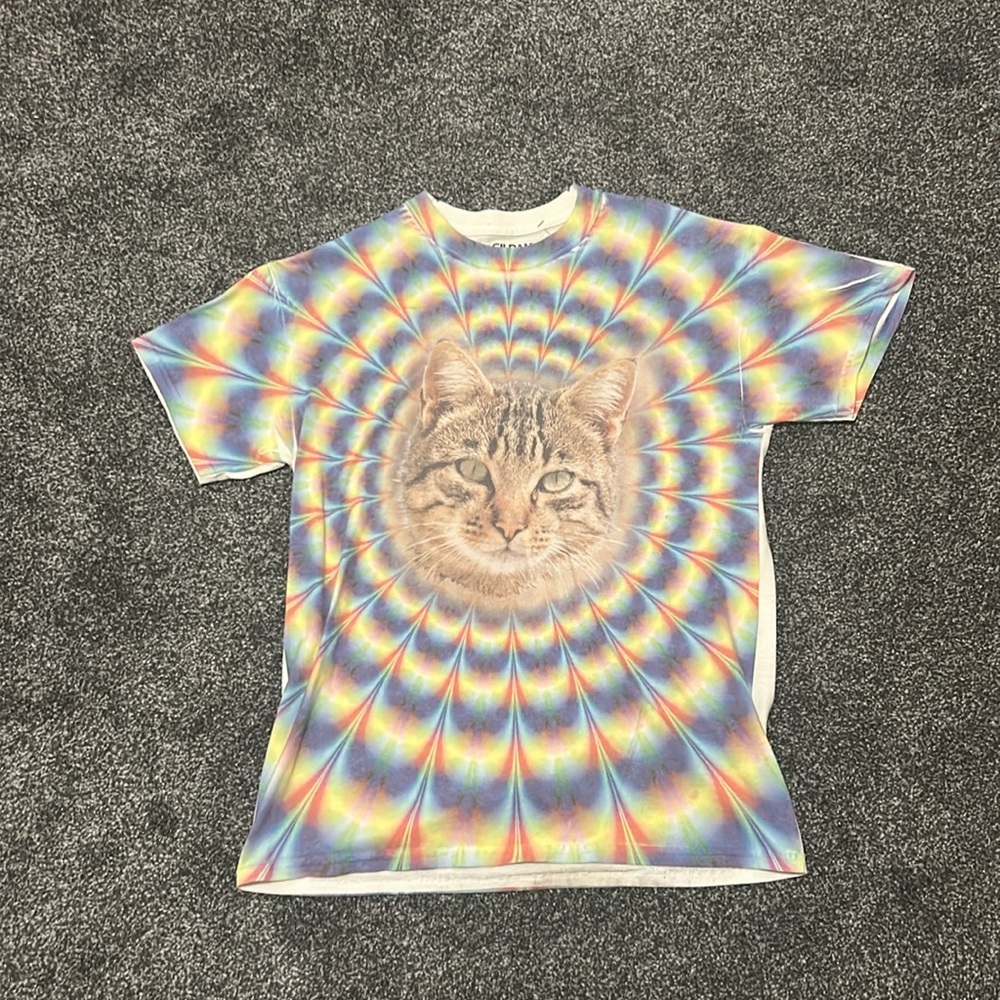Trippy Cat Short Sleeve T-Shirt